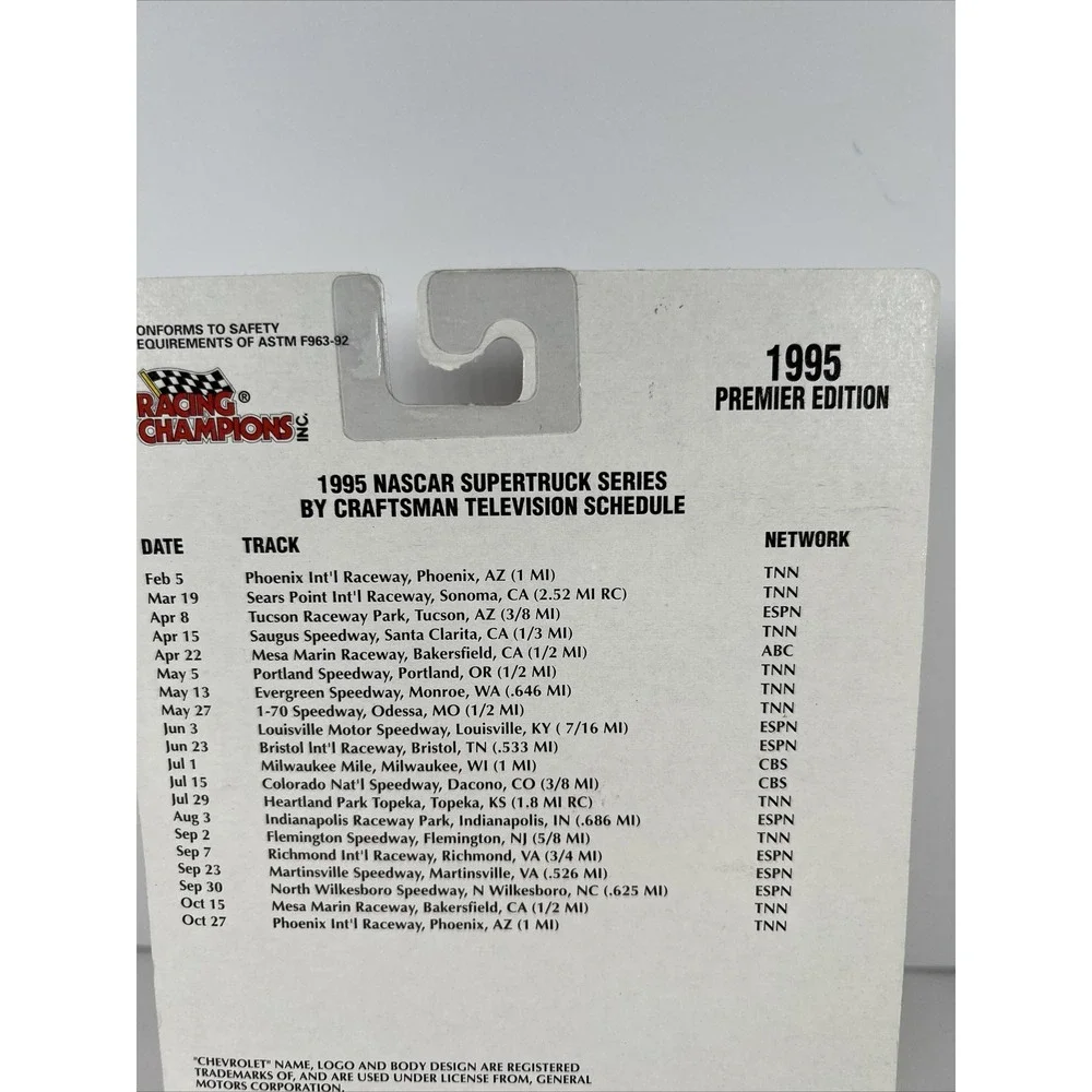 1995 Racing Champions Super Truck Series Ken Schrader #52 AC-Delco Blue New